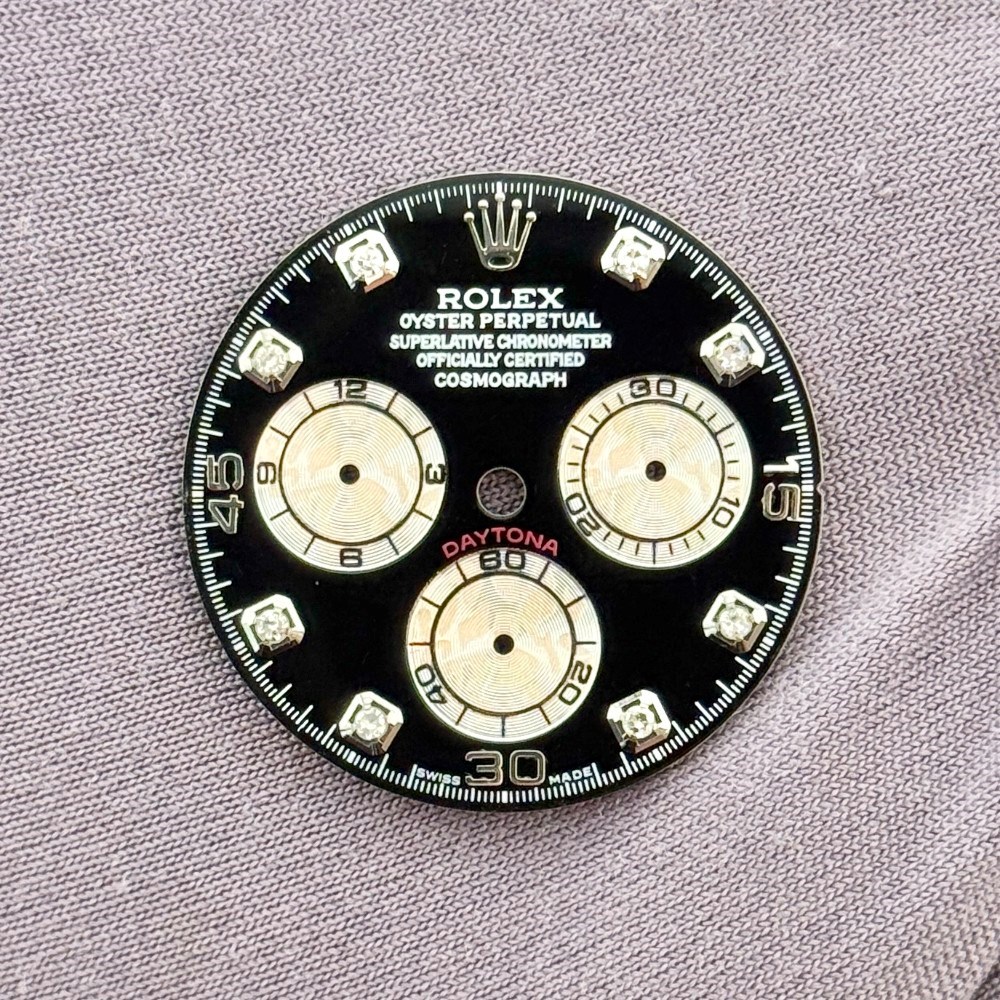 DAYTONA BLACK DIAMOND SILVER SUBDIALS DIAL